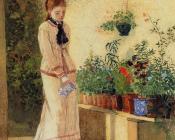 温斯洛 荷默 : Girl Watering Plants